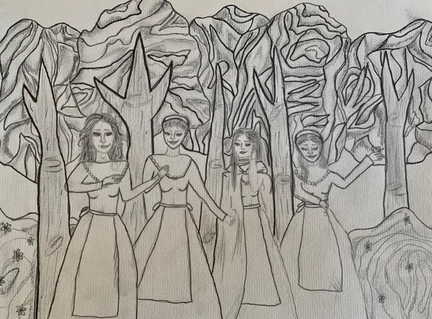 Drawing by Abbie Short, James Young High School